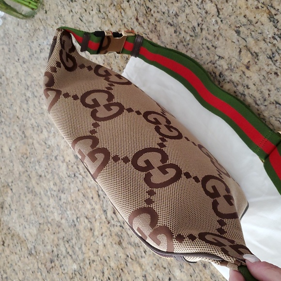 New Gucci Monogram Jumbo GG Bum Bag or Belt Bag w/ Dustbag and Box - Picture 10 of 15